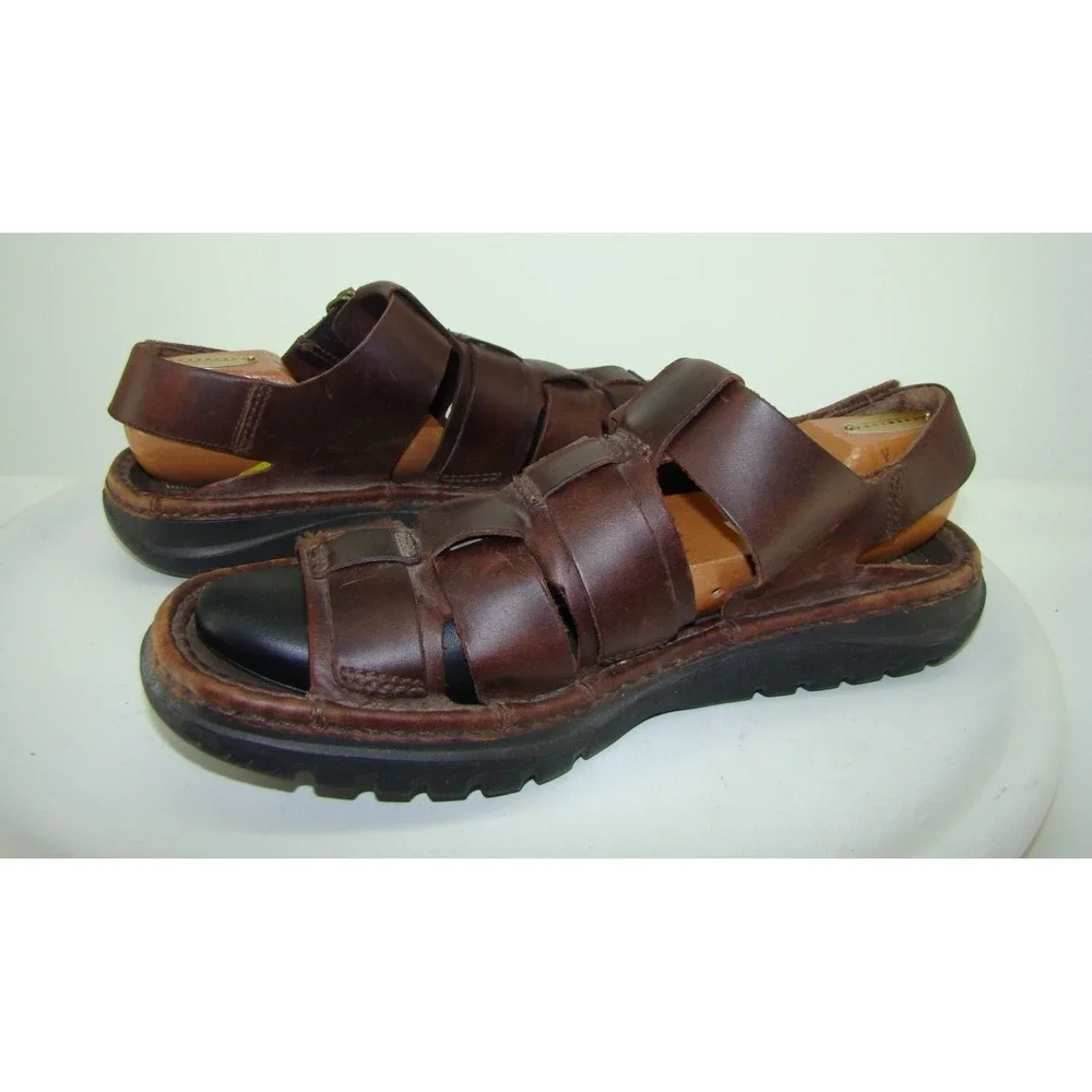 Timberland Smart Comfort Fisherman Mens Size 12M Brown Leather Sandals   DB3